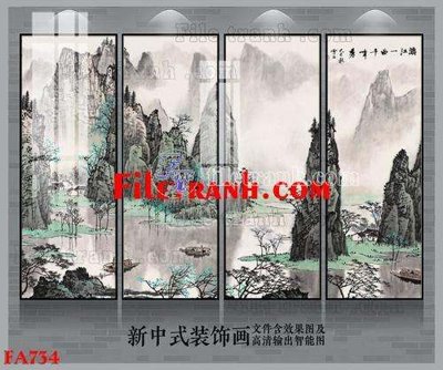 File PSD File gốc in bộ tranh decor treo tráng gương canvas FA734 (gốc) cho in quảng cáo