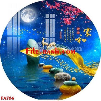 Tải file File gốc in bộ tranh decor treo tráng gương canvas FA764 (gốc) làm tranh trang trí