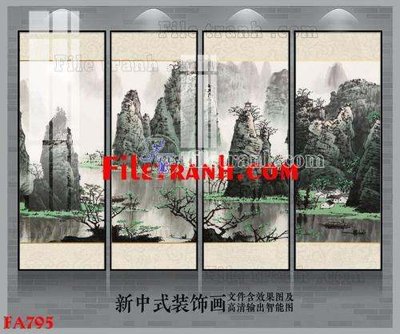 File in lụa File gốc in bộ tranh decor treo tráng gương canvas FA795 (phong cảnh) File gốc in bộ tranh decor treo tráng gương canvas FA795