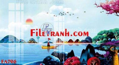 Chi tiết file gốc File gốc in bộ tranh decor treo tráng gương canvas FA796 (cho in tráng gương)