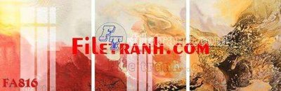 File tranh File gốc in bộ tranh decor treo tráng gương canvas FA816 (bản gốc) in canvas