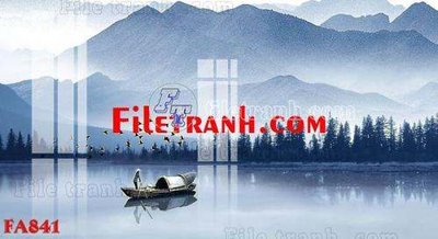 File tranh gốc in trần nhà File gốc in bộ tranh decor treo tráng gương canvas FA841 3D