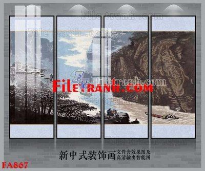 Tải file File gốc in bộ tranh decor treo tráng gương canvas FA867 (gốc) in nhanh