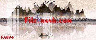 File tranh File gốc in bộ tranh decor treo tráng gương canvas FA894 (bản gốc) in lụa dán tường