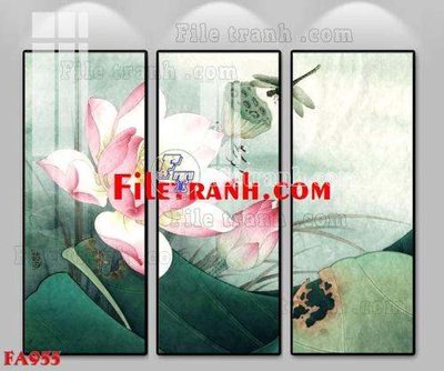 File in ấn File gốc in bộ tranh decor treo tráng gương canvas FA955 (bản gốc) sắc nét