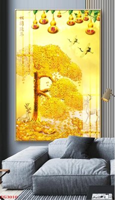 Hình ảnh file gốc in trần nhà File tranh tráng gương hiện đại FG3010