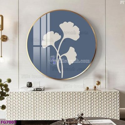 File in trần File bộ tranh tráng gương hiện đại FG7007 (file gốc) xuyên sáng