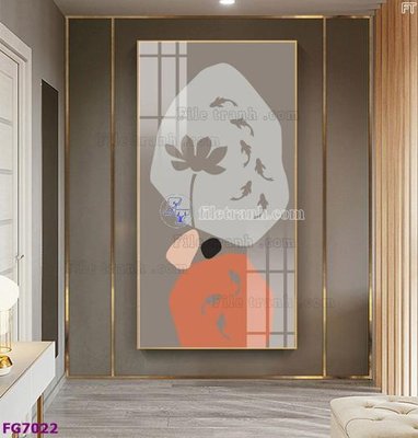 File gốc File bộ tranh tráng gương hiện đại FG7022 (in tráng gương) sang trọng