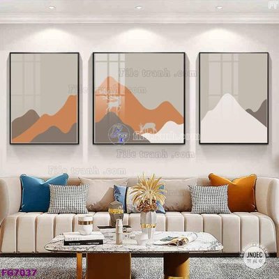 File gốc File bộ tranh tráng gương hiện đại FG7037 (cho in ấn) từ kho Filetranh