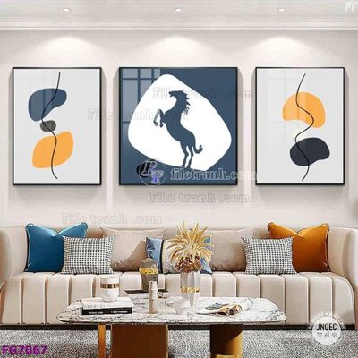 Tải file gốc File bộ tranh tráng gương hiện đại FG7067 dùng cho in ấn