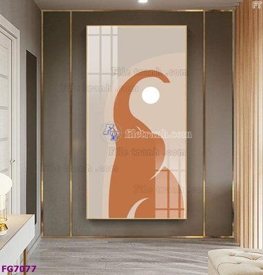 File tranh File bộ tranh tráng gương hiện đại FG7077 (gốc) phong cách tối giản