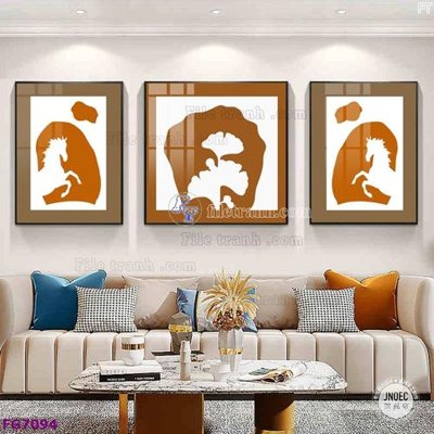 File gốc in mica File bộ tranh tráng gương hiện đại FG7094 chất lượng