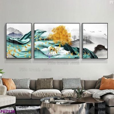 Tải file gốc File bộ tranh tráng gương hiện đại FG7120 dùng cho in ấn