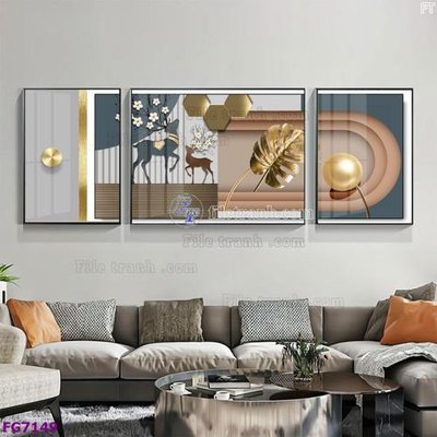 Tải về file tranh gốc File bộ tranh tráng gương hiện đại FG7149 (để in quảng cáo)