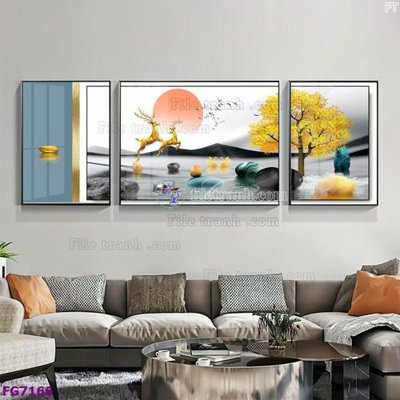 File in trần File bộ tranh tráng gương hiện đại FG7166 (file gốc) chủ đề vũ trụ