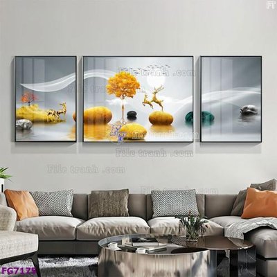 Tải file tranh File bộ tranh tráng gương hiện đại FG7175 (gốc) tại Filetranh.com