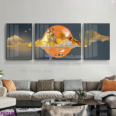 Tải về file gốc File bộ tranh tráng gương hiện đại FG7179 (chuẩn in ấn)