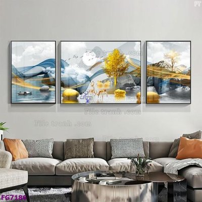 File gốc File bộ tranh tráng gương hiện đại FG7186 (dành cho quảng cáo)