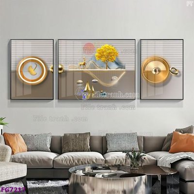 File tranh File bộ tranh tráng gương hiện đại FG7217 (gốc) chủ đề con người