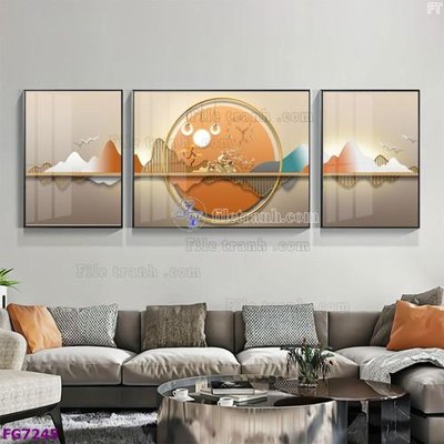 Tải file File bộ tranh tráng gương hiện đại FG7245 (gốc) làm file in ấn