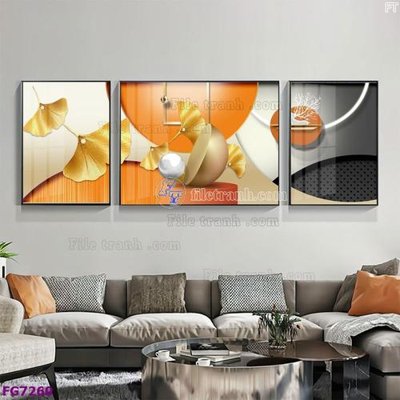 File gốc File bộ tranh tráng gương hiện đại FG7260 (cho in 3D) độc đáo