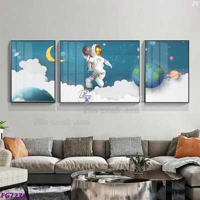 File tranh gốc File bộ tranh tráng gương hiện đại FG7274 (bản quyền) file PSD