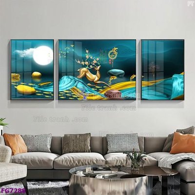 File gốc File bộ tranh tráng gương hiện đại FG7288 (PSD/TIFF) độ phân giải cao