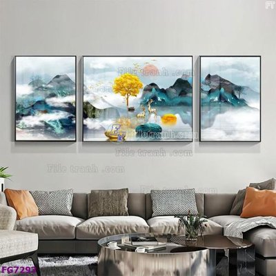 Tải file File bộ tranh tráng gương hiện đại FG7293 (PSD) cho in ấn quảng cáo