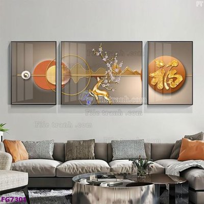 Tải về file gốc File bộ tranh tráng gương hiện đại FG7301 (chuẩn in ấn)