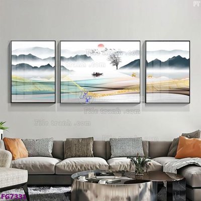 File gốc File bộ tranh tráng gương hiện đại FG7331 (thiết kế) cho in ấn