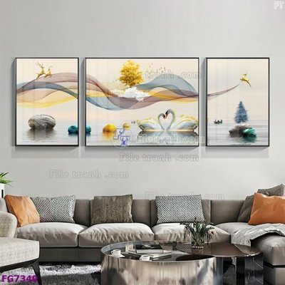 Download file gốc File bộ tranh tráng gương hiện đại FG7340 (in mica) logo