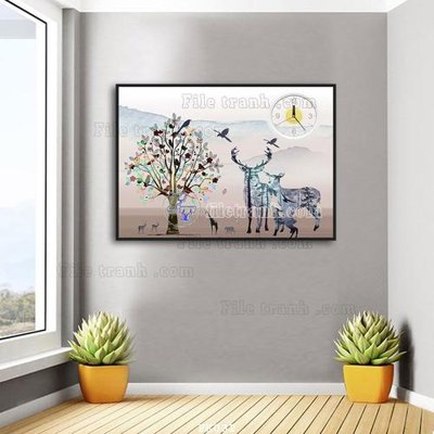 File ảnh File tranh hiện đại pha lê gương FK032 (gốc) in Hiflex