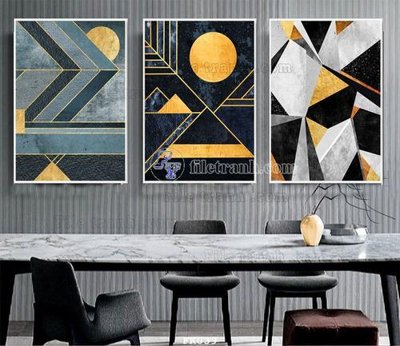 File tranh File tranh hiện đại pha lê gương FK039 (gốc) phong cách tối giản