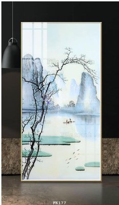 File in ấn File tranh hiện đại pha lê gương FK177 chuyên nghiệp