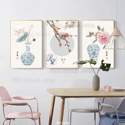 File in trần File tranh hiện đại pha lê gương FK199 (bản gốc) bầu trời