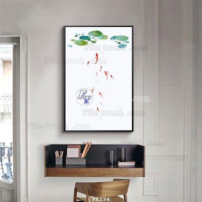 File tranh File tranh hiện đại pha lê gương FK234 (bản gốc) in lụa 3D