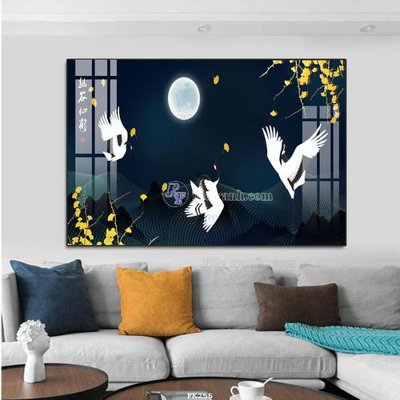 File tranh File tranh hiện đại pha lê gương FK255 (gốc) in vải canvas