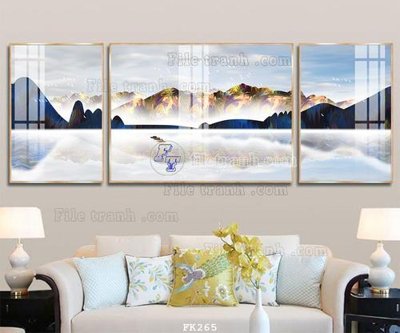 Chi tiết file ảnh File tranh hiện đại pha lê gương FK265 sắc nét