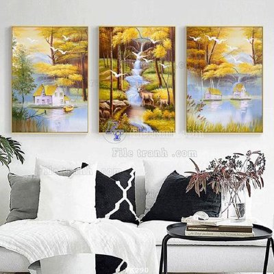 Ảnh gốc File tranh hiện đại pha lê gương FK290 (nét căng) in mica