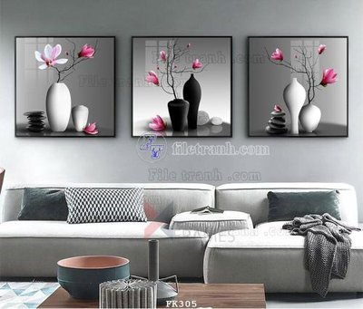 Tải file File tranh hiện đại pha lê gương FK305 (gốc) in nhanh