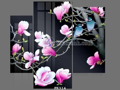 File tranh File tranh hiện đại pha lê gương FK314 (bản gốc) in lụa dán tường