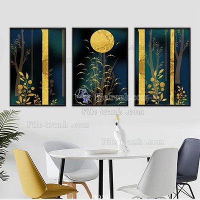 File gốc File tranh hiện đại pha lê gương FK333 (vector) cho in ấn