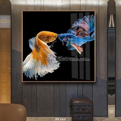 File gốc File tranh hiện đại pha lê gương FK349 (in lụa) chi tiết cao