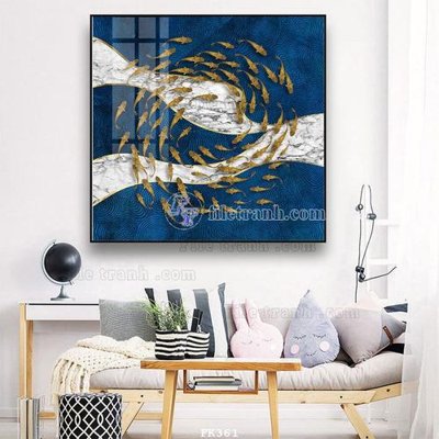 File gốc in tráng gương File tranh hiện đại pha lê gương FK361 chi tiết