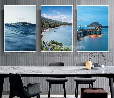 File in trần File tranh hiện đại pha lê gương FK433 (bản gốc) mây trời