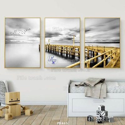 File gốc File tranh hiện đại pha lê gương FK465 (in tráng gương) nghệ thuật