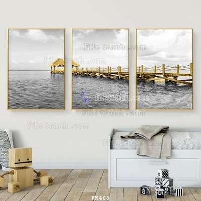 Tải file File tranh hiện đại pha lê gương FK468 (gốc) chủ đề phong thủy