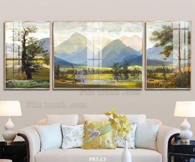 File PSD File tranh hiện đại pha lê gương FK523 (chất lượng in ấn)