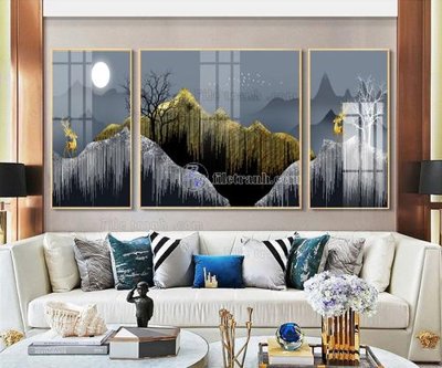 File PSD File tranh hiện đại pha lê gương FT001 (gốc) nhiều lớp (multi-layer)