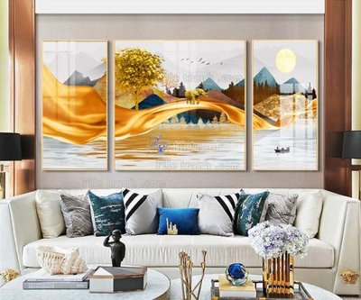 File ảnh File tranh hiện đại pha lê gương FT006 (gốc) cho trang trí nhà hàng